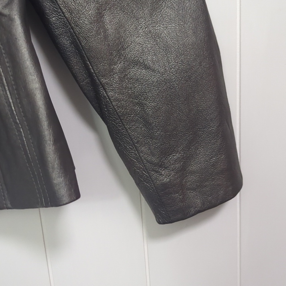 David Benjamin Silver 100% Leather Jacket - Picture 6 of 6